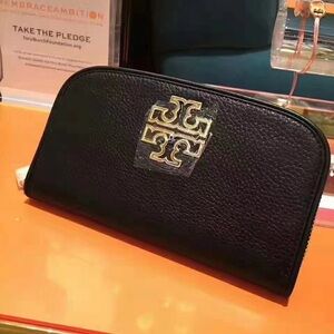 New!Tory Burch Black  Leather wallet
